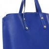 Kožené kabelka shopper bag Genuine Leather modrá 6047